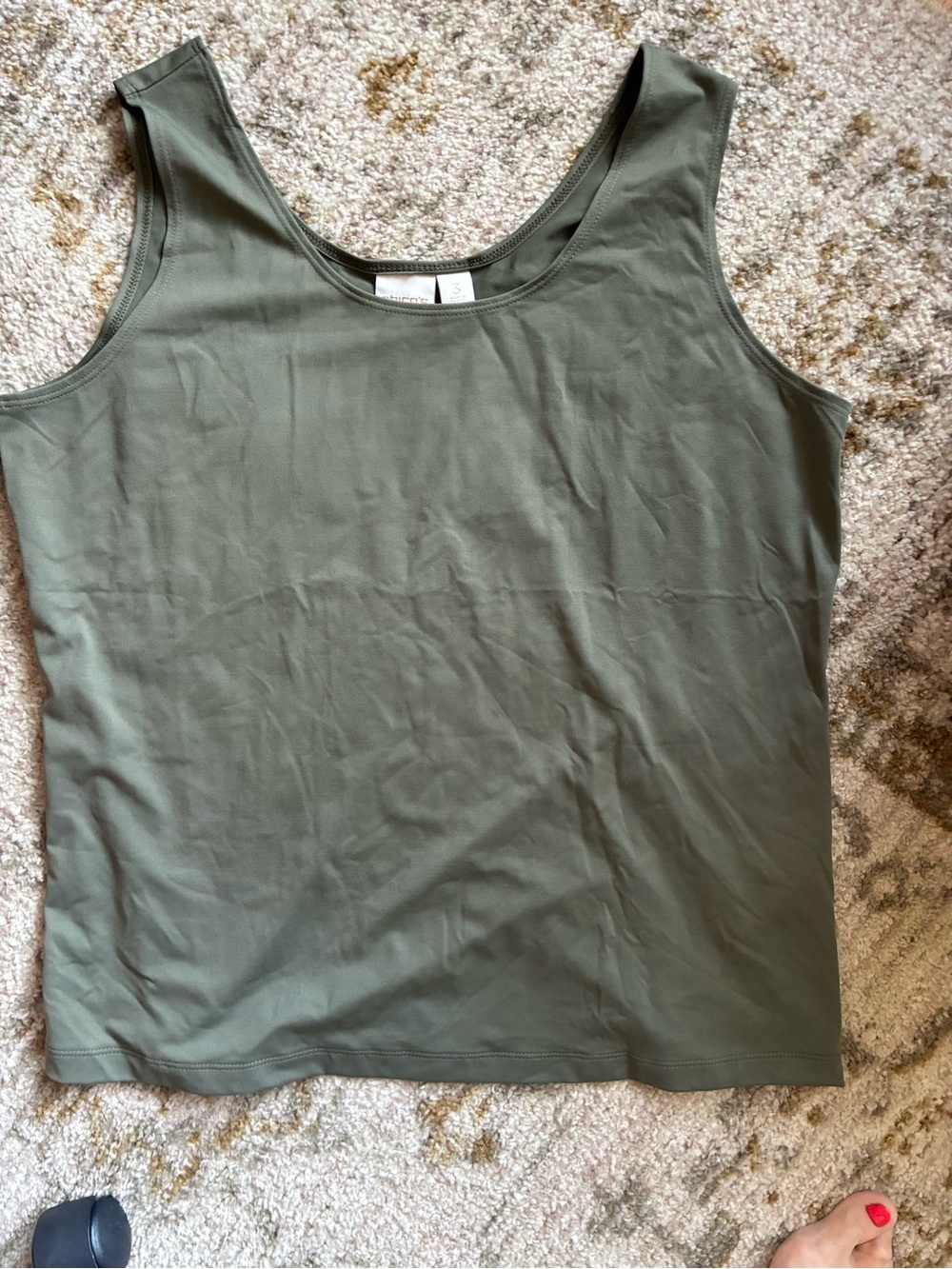 Chico's Olive Green Scoop Neck Tank